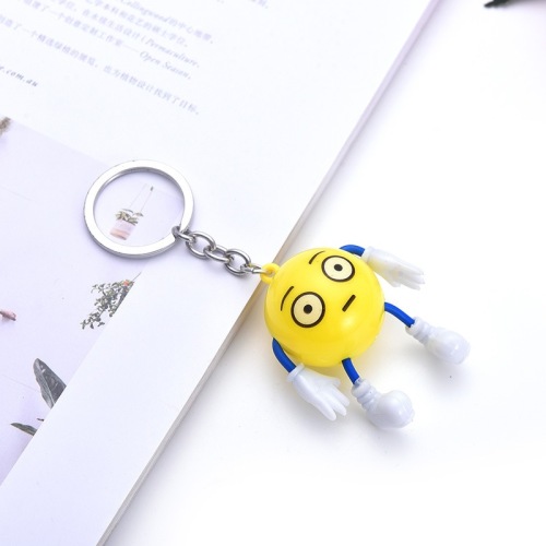 Korean Style Cute Cartoon Key Button Accessories Personalized Smiley Face Expression Key Pendants Bag Ornaments Small Gifts Wholesale