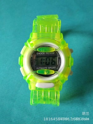 Manufacturers direct to dabolai watch children's jelly watch cartoon plastic electronic watch students table