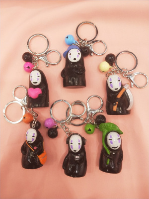 Animation no face male key chain hanging decoration creative accessories pendant car accessories bag pendant