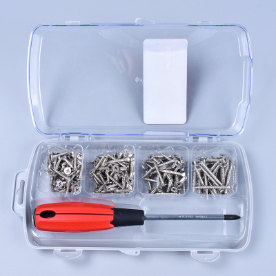 Hardware fasteners cross screwdriver and stainless steel screw set set exquisite pp box set