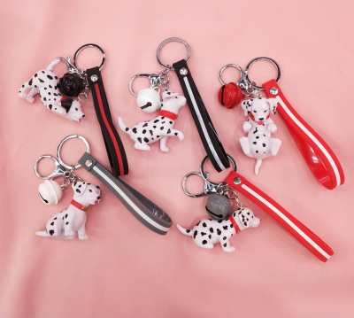 Naughty spotted dog key accessories decorative craft key chain pendant bag doll ornaments hanging ornaments