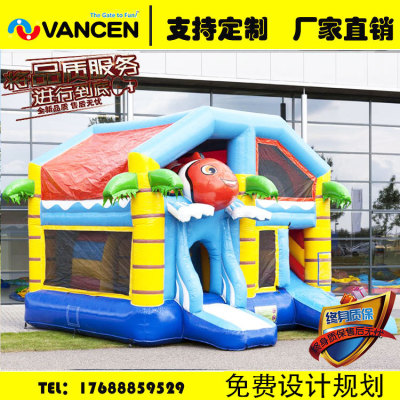 Manufacturers custom children's inflatable slide bouncy bed toys inflatable castle outdoor large naughty castle 