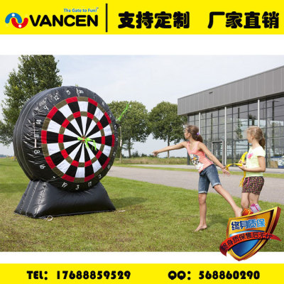 Customized Velcro inflatable grass dart stick target ball inflatable foot kick dart football target equipment customized