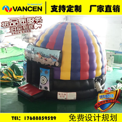 Manufacturers direct outdoor dance party trampoline naughty fort slide trampoline inflatable tents wholesale custom