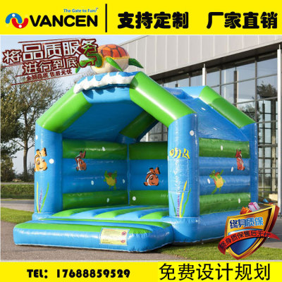 Manufacturers custom PVC outdoor inflatable castle slide children's home inflatable turtle trampoline entertainment toys