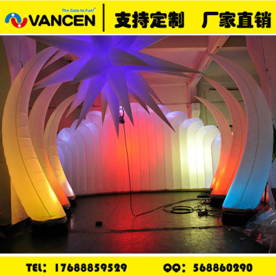 Manufacturers direct custom lighting gas model LED inflatable lighting stars jellyfish bar set props wholesale