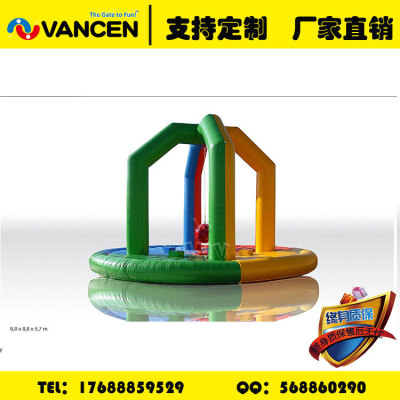 Fun games props inflatable arena stage swing to expand props horse game