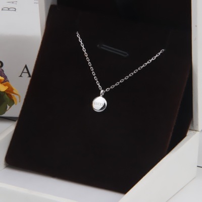 Park xinhui necklace with female collarbone chain Korean simple birthday S925 pure silver student gift