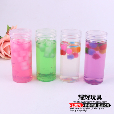 DIY environmental protection non-toxic transparent color creative bottle crystal mucus gel jelly shlaim 