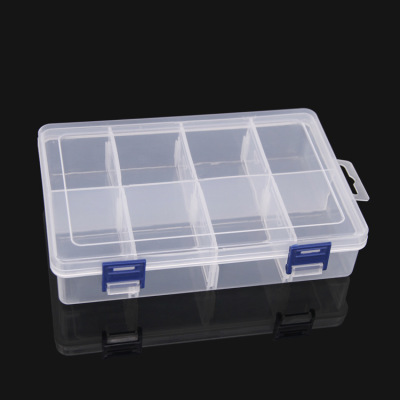 Large 8-case detachable PP storage and finishing box transparent plastic box head ornament fishing gear accessory box