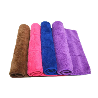 Double-sided towel ultra-thick water-margin microfiber coral towel 40*40cm
