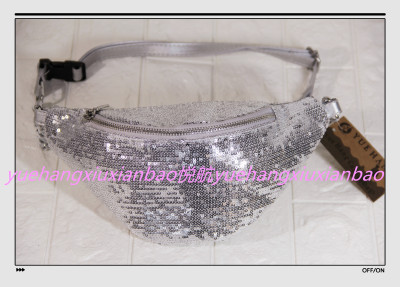 Sequined Fanny pack women's Fanny pack fashion Fanny pack outdoor bag sports bag factory shop