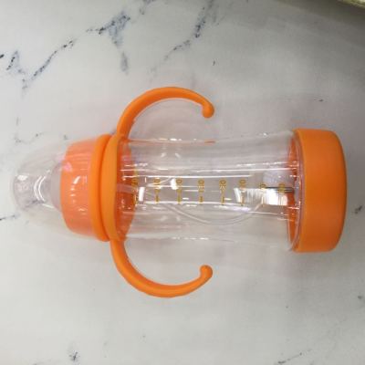 Baby bottle with thermometer glass bottle