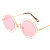 Glasses 2019 new personality ocean piece sunglasses hollow flower wave round sunglasses 90211