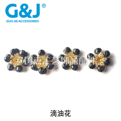 2017 New DIY Korean Jewelry Accessories Hot Glue Flowers Copper Bracelet Pendant Parts Guojie Accessories