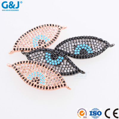 Heart DIY copper micro-inlay accessories Heart -shaped hand accessories multicolor zircon accessories micro-inlay accessories