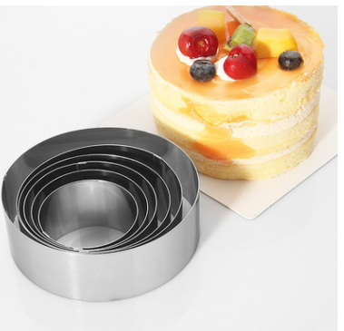 Stainless steel circular mousse ring DIY cake mould set baking tool biscuit mould set of six pieces