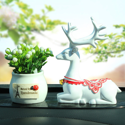 Boutique combination non-skid pad car furnishing articles sleeping deer creative car furnishing articles home furnishing articles for blessing and protection of peace