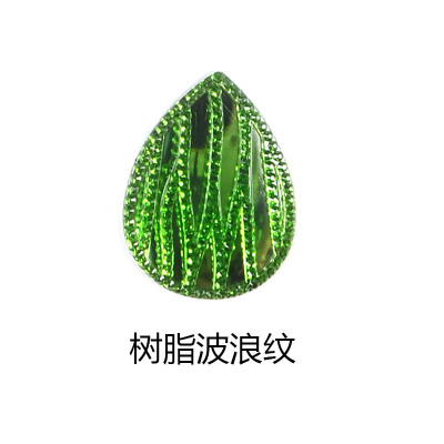 Resin drill water drop flat bottom drill wavy surface HBL clothing accessories accessories accessories