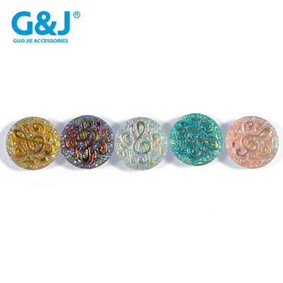 Hot selling resin flat round drill full drill note effect YF lamp decoration AB color