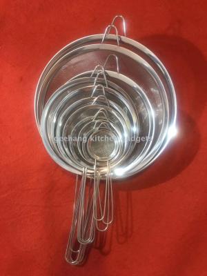 Stainless Steel Kitchen Flour Handheld Screen Mesh Strainer 