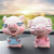 Cool pig car decoration creative shake head pig car decoration couple fashion gifts