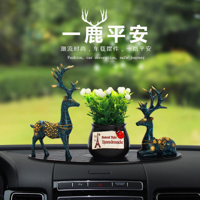 High-End Non-Slip Mat Car Decoration All the Way Safe Deer Creative Cute Car Accessories Home Decoration One Piece Dropshipping