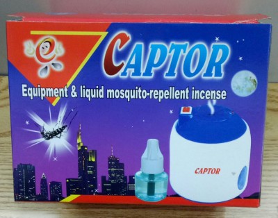 Captor short general electric liquid mosquito repellent incense device +45ml mosquito repellent liquid