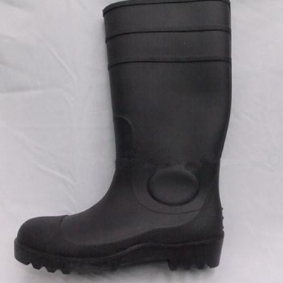 Factory Direct Sales PVC Steel Toe Steel Bottom Anti-Smashing Water Shoes Anti-Stab Rain Boots Acid and Alkali Resistant Beef Tendon Bottom Labor Protection Rain Boots Rain Boots
