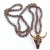 INFANTA JEWELRY Fashion Crystal Glass Knotted OX Bull Head Pendant Necklaces Women necklace