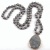 INFANTA JEWELRY Fashion White Howlite Stones Knotted Women Gemstone Necklace Drop Pendant Necklace Fashion