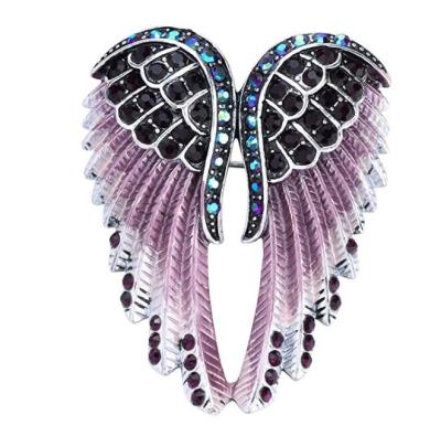 INFANTA JEWELRY Crystal Guardian Angel Wing Jewelry Custom Brooch Pins Pendants Women