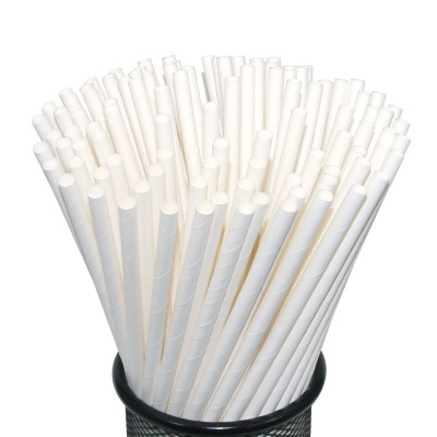 LUYI Individually wrapped white custom supplier drinking straw bio straw biodegradable recyclable paper straw
