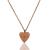 INFANTA JEWELRY 925 Sterling Silver Rose Gold Plated Heart Pendant Necklace for Girls Gift Jewelry