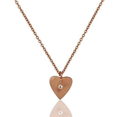 INFANTA JEWELRY 925 Sterling Silver Rose Gold Plated Heart Pendant Necklace for Girls Gift Jewelry