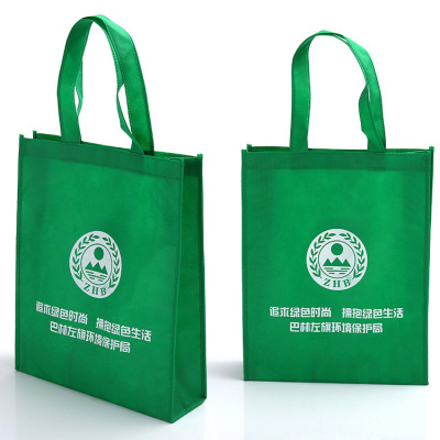 Laminated Folding Eco-friendly Non-Woven Handbag Printing Logo Cotton Bag Customized Hot Pressing Flat Mouth Three-Dimensional Bag Currently Available