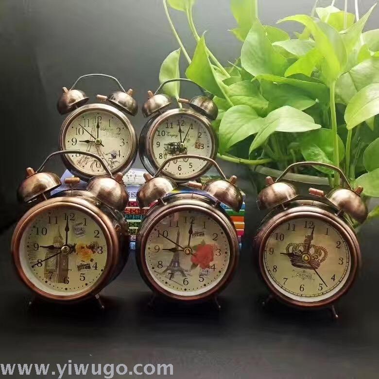 金属环保电镀欧美风格4寸闹钟
