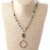 INFANTA JEWELRY Rosary Chain Amazonite Stones necklaces druzy flower Pendant Women Necklace