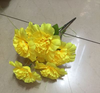 All - day flower imitation chrysanthemum silk flower false flower 7 head lilac