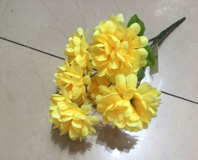 Qingming flower imitation chrysanthemum silk flower false flower 7 precious chrysanthemum
