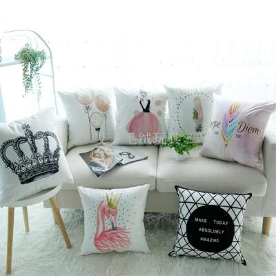 Ins Nordic style fashion crown pillow with simple sofa as the and pillow plush toys