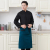 Polyester cotton yarn card half pocket apron chef waiter apron