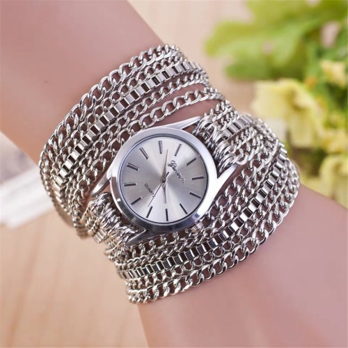 popular foreign trade long bracelet watch women‘s watch geneva tassel with 3 circles chain watch european and american style fashion watch