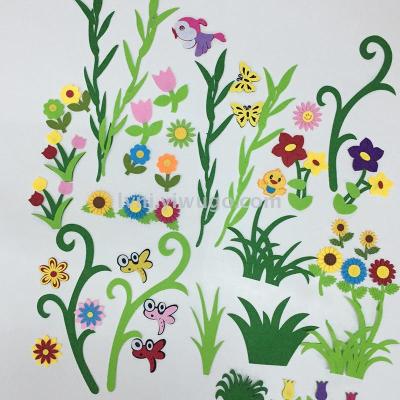 Non-woven preschool education environment decoration flowers and plants animal combination tulip wheat ear flower crocus