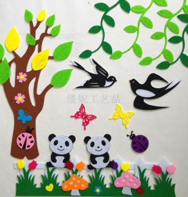 Non-woven preschool education classroom environment decoration swallows willow butterfly chiba tree apple tree