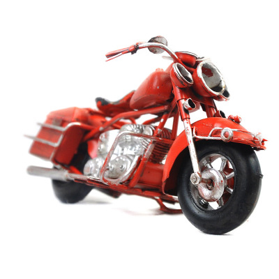 Vintage handcrafted Harley motorcycle model European home furnishings soft bar and restaurant decoration crafts