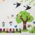 Non-woven preschool education decoration environment wall decoration spring combination swallows wicker boys and girls