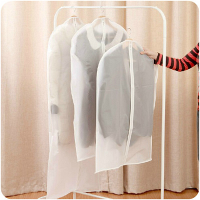Semi-transparent white PEVA environmental protection can be washed visible clothes suit dust cover 