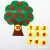 Non-woven kindergarten DIY teaching AIDS digital apple tree