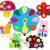 Non-woven kindergarten DIY teaching AIDS button zipper cartoon animal class